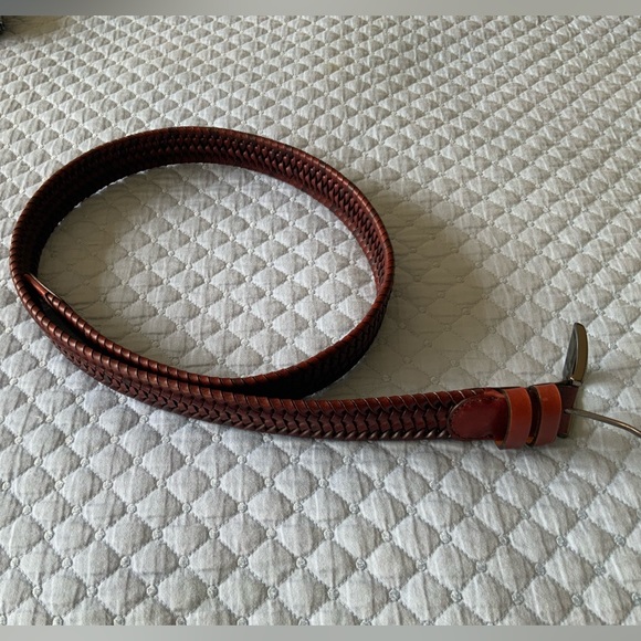 Magnnani Astoria Woven Leather Belt Brown